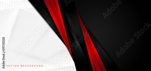 Template corporate concept red black grey and white contrast background.