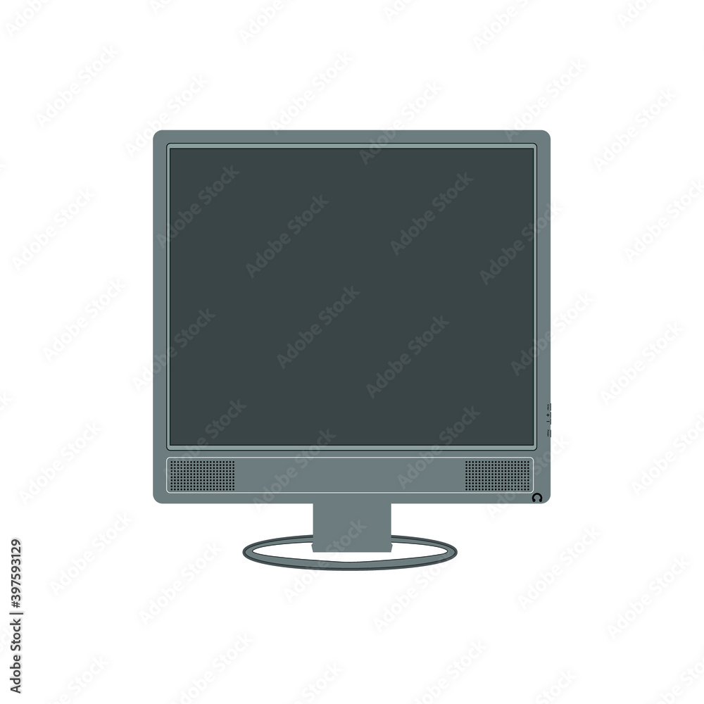 Computer Monitor Flat Style, Aspect Ratio 4:3 Computer Monitor Flat Style, Aspect Ratio 4:3