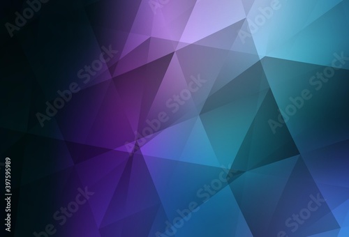 Dark Pink, Blue vector low poly texture.