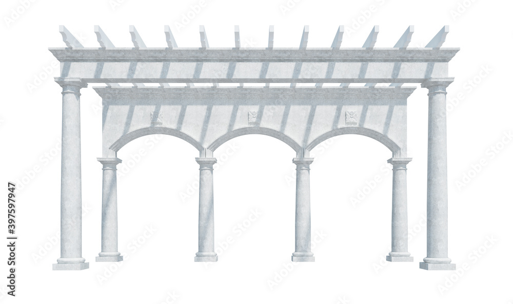 3d Render Building Structure On White 3d Render Building Structure On White