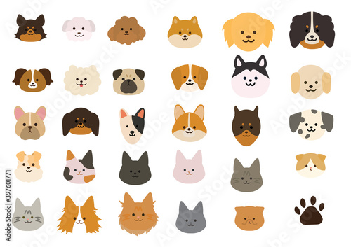 様々な犬種・猫種イラストセット