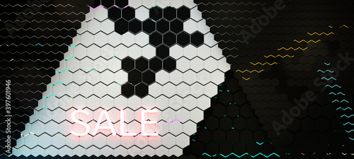 grid hexagonal background c...