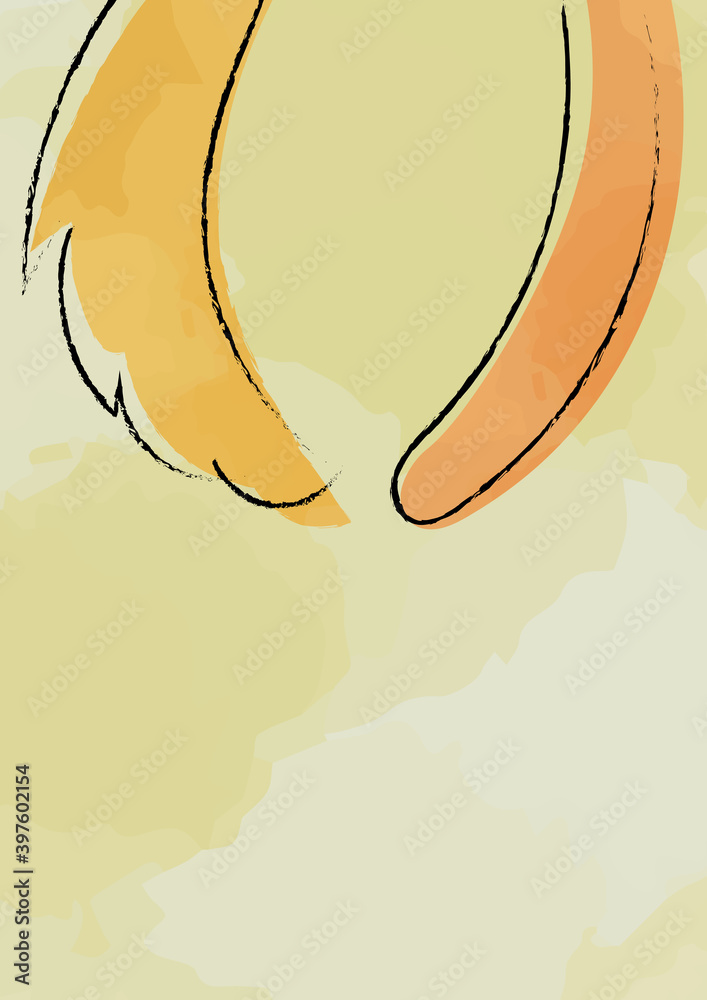 Fototapeta premium 犬と猫のしっぽイラスト