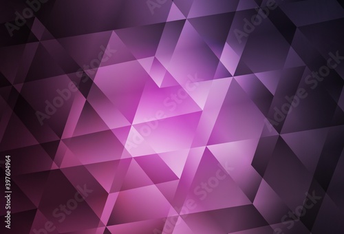 Dark Pink vector triangle mosaic template.