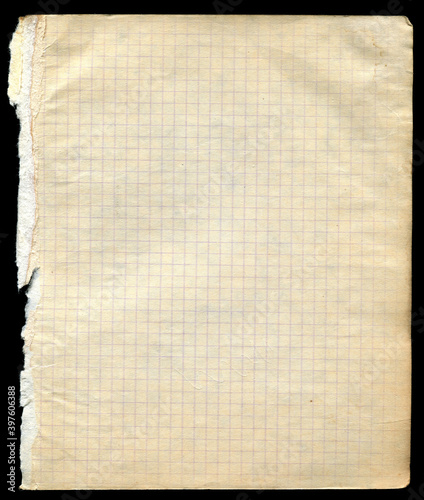 Old vintage squared paper texture background