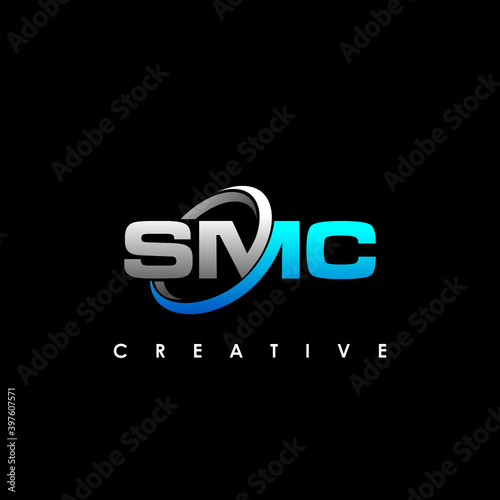 Valokuva SMC Letter Initial Logo Design Template Vector Illustration