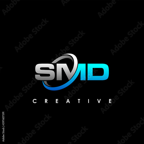 SMD Letter Initial Logo Design Template Vector Illustration	
 photo