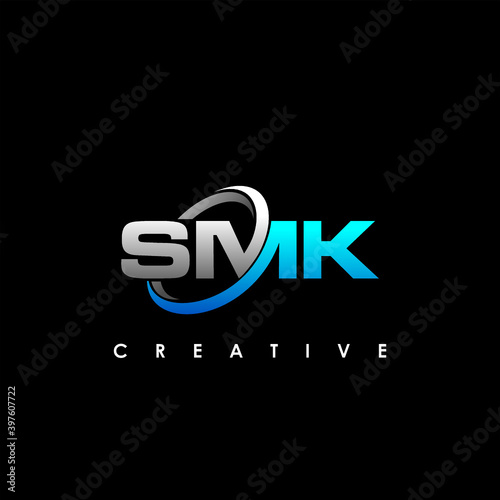 SMK Letter Initial Logo Design Template Vector Illustration	
 photo
