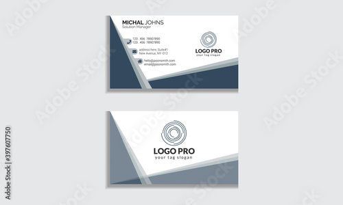 Set of modern business card print templates. Personal visiting card with company logo.