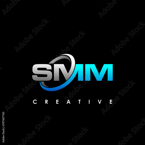 SMM Letter Initial Logo Design Template Vector Illustration	
