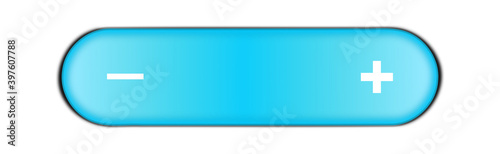 Φωτογραφία 3d illustration of a horizontal button add subtract