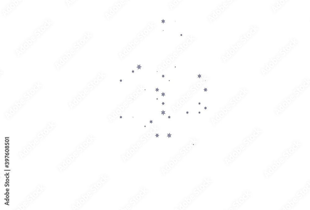 Light Black vector cover with small and big stars.