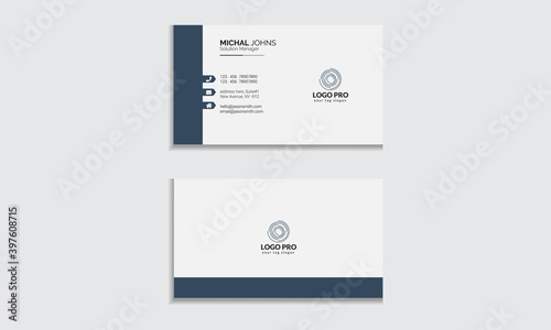 Set of modern business card print templates. Personal visiting card with company logo.