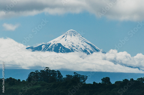 Osorno volcano in Chile similar to Mount Fuji, Puerto Varas
