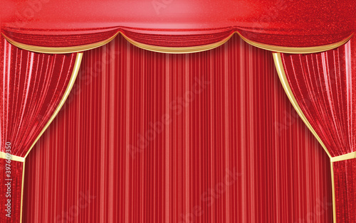 Palco tenda rossa chiuso
