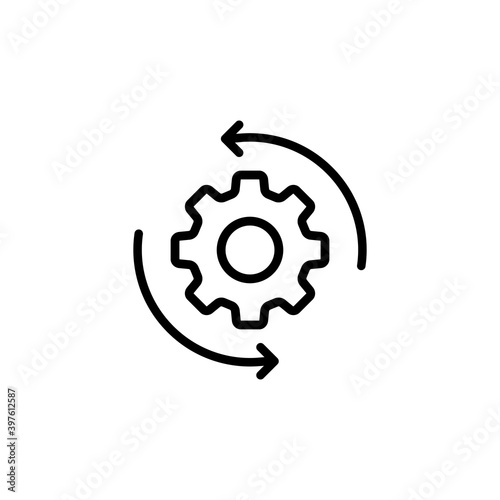 Workflow outline icon. For mobile apps and web usage. Vector EPS 10. Isolated on white background