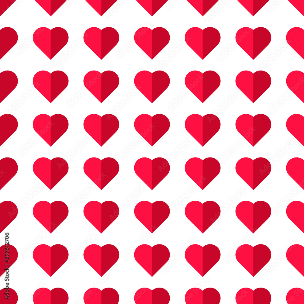 Valentine's day pink hearts seamless pattern. Part of collection