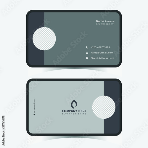 Simple black business card template