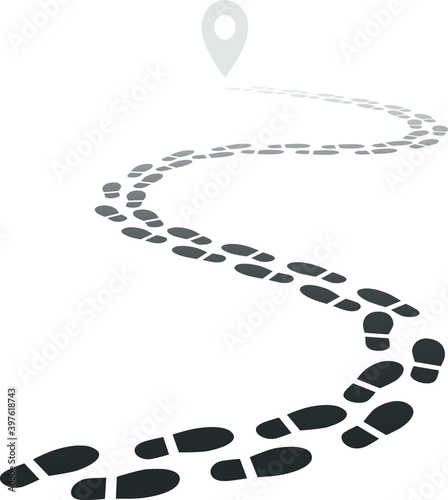 foot print icon. location icon vector
