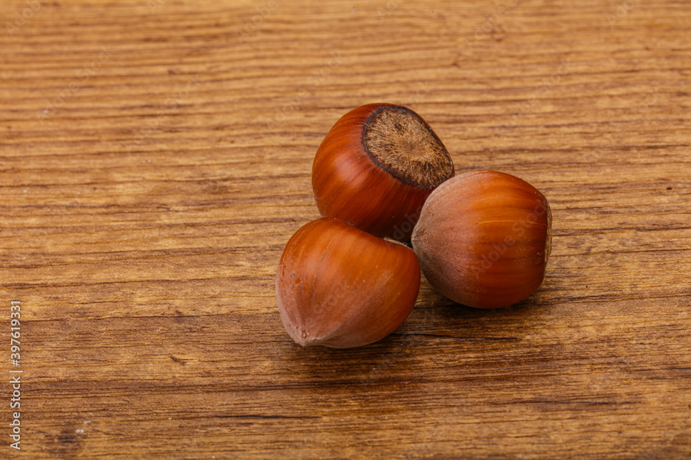 Hazelnut heap isolated over background Hazelnut heap isolated over background