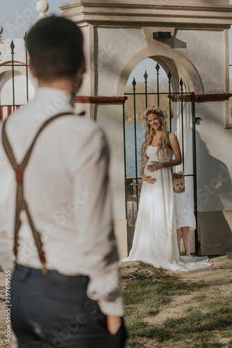 Wallpaper Mural family with children - little girls having a free moment of intimacy
 Torontodigital.ca