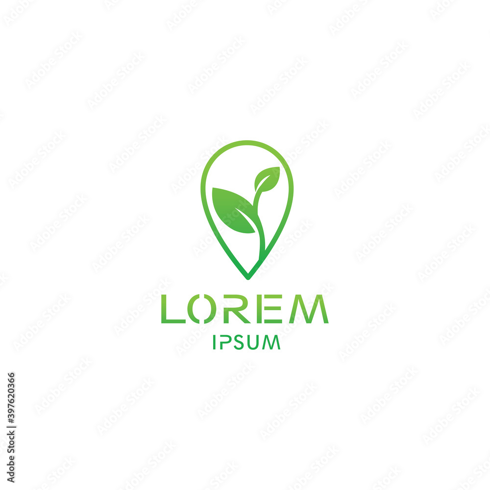 Green leaf logo creative nature vector design illustration Green leaf logo creative nature vector design illustration