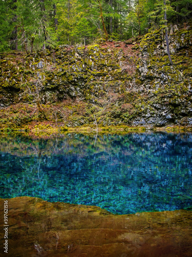 Early spring along Tamolich trail to Blue Pool, Oregon Cascades