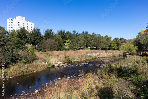 Rippowam River at Mill River Park in Stamford Connecticut