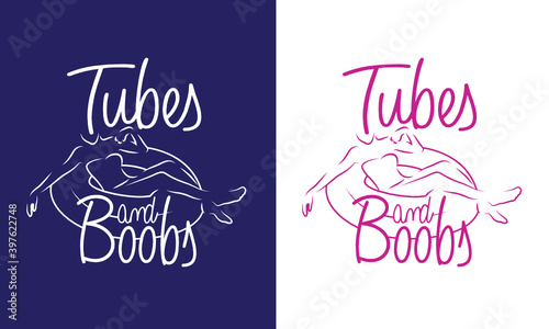 Tubes and Boobs SVG Cut File | Swimming Girl T-shirt Design
