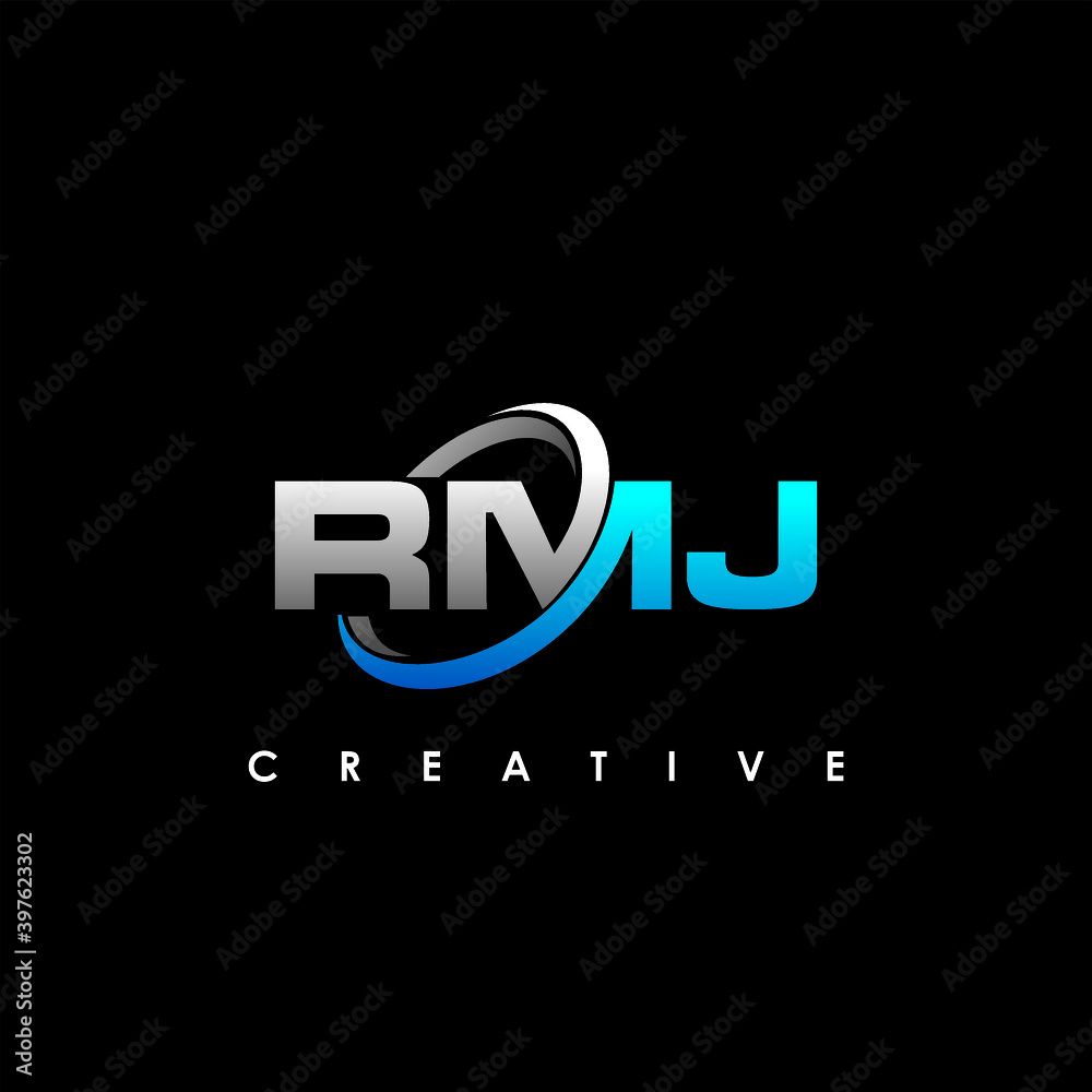 RMJ Letter Initial Logo Design Template Vector Illustration	

