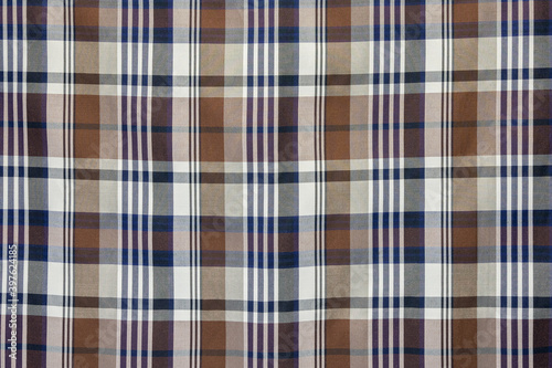 cotton fabric with a checkered pattern as a natural background