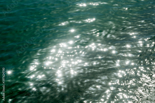 sea water glistening in sunlight 