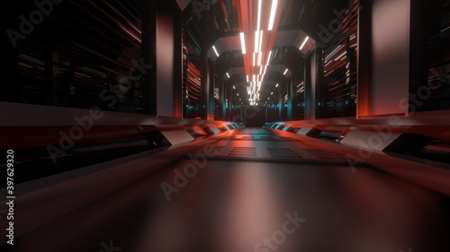 3D rendering  abstract background  sci-fi wallpaper.