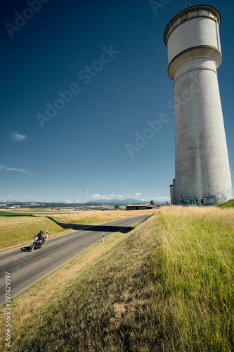 road to luasanne with tower photo