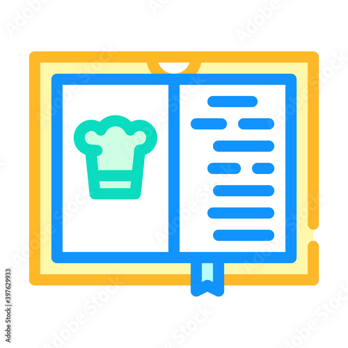 cook book color icon vector illustration color