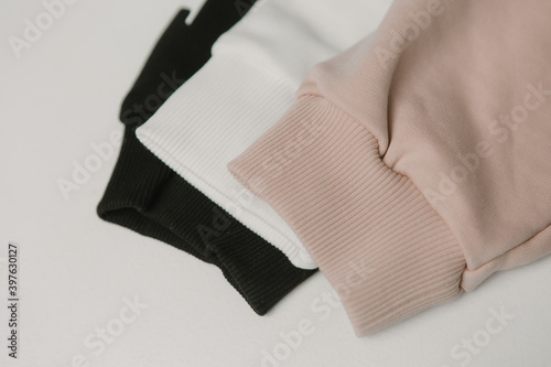 high quality elastic band sleeve sweatshirt stylish