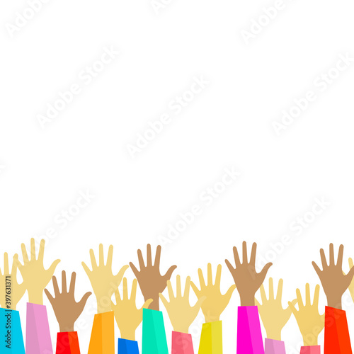 human hands volunteer isolate on white background.