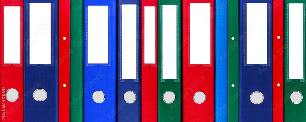 Colorful various file folders background Colorful various file folders background