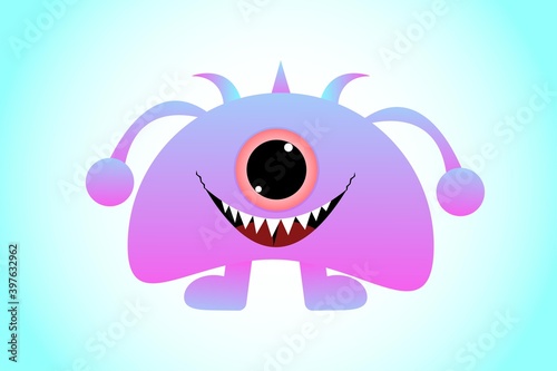 cute baby monster vector graphic illustration