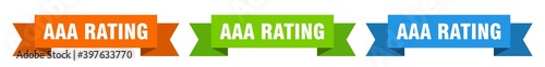aaa rating ribbon. aaa rating isolated paper sign. banner