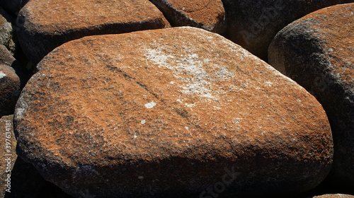 close up of an orange stone