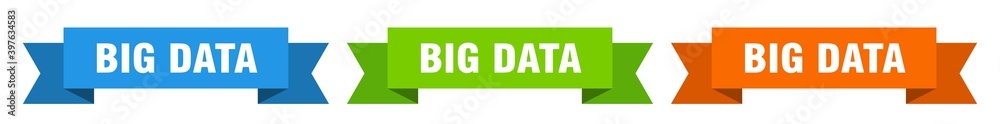 big data ribbon. big data isolated paper sign. banner