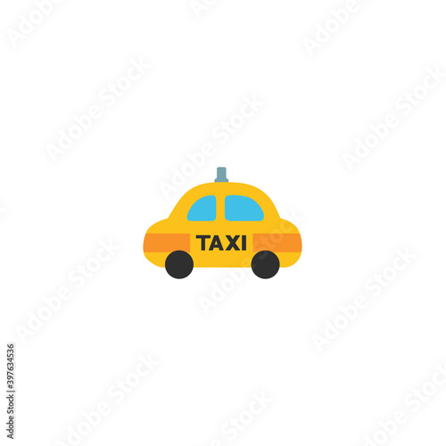 Taxi vector isolated icon illustration. Taxi cab icon