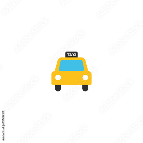 Taxi vector isolated icon illustration. Taxi cab icon