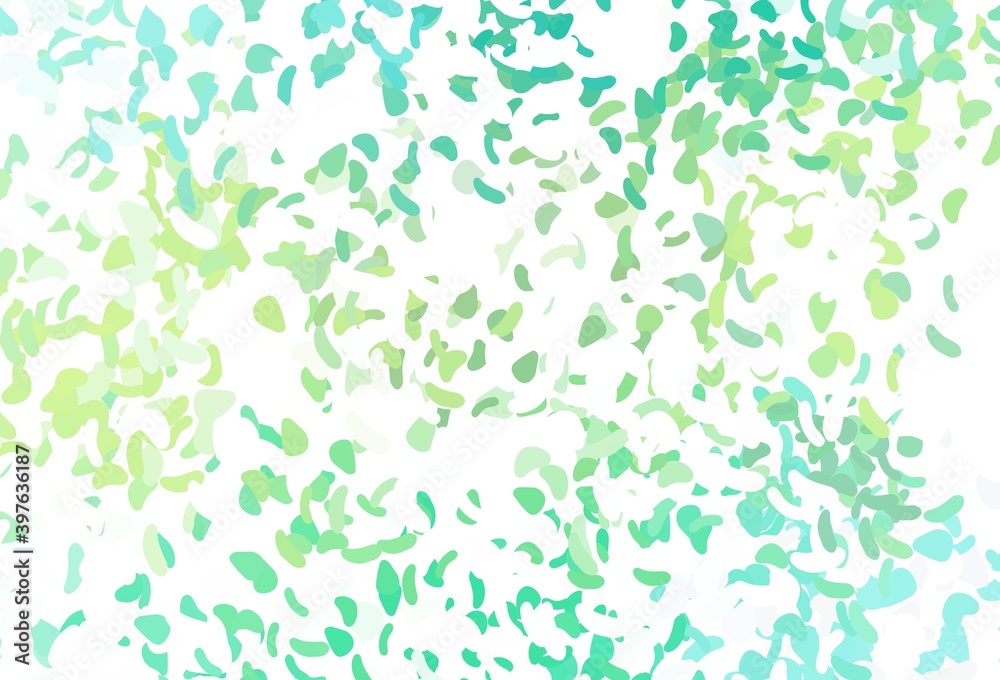 Light Green, Yellow vector backdrop with abstract shapes. Light Green, Yellow vector backdrop with abstract shapes.