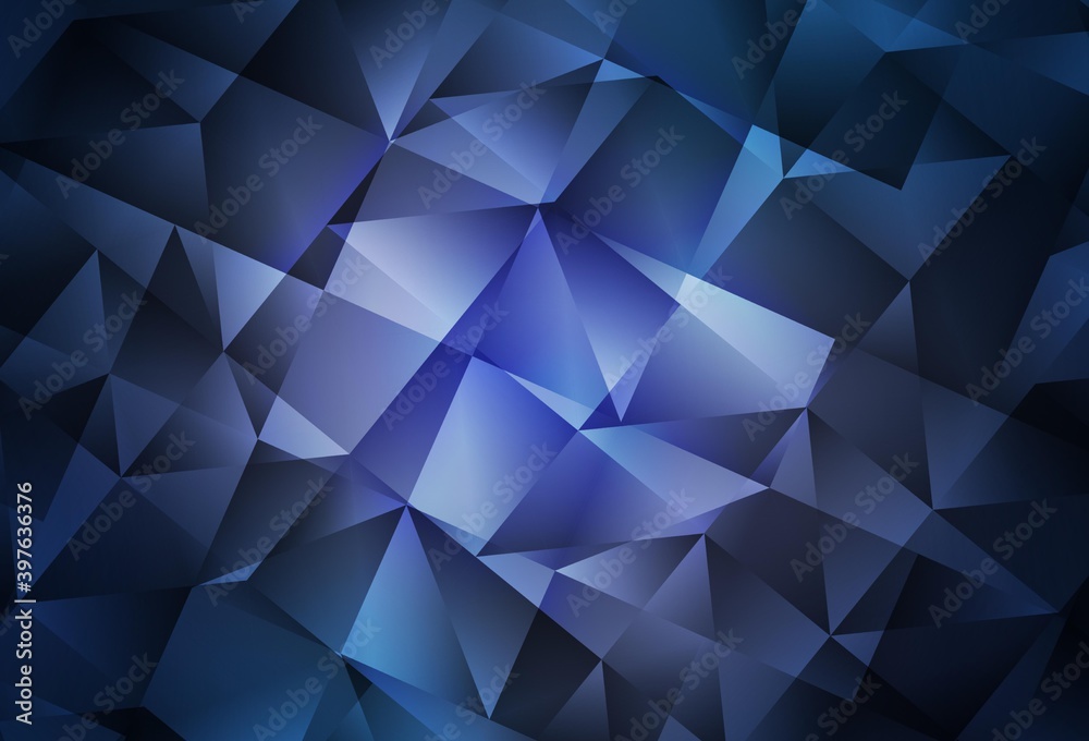 Dark Purple vector abstract polygonal template. Dark Purple vector abstract polygonal template.