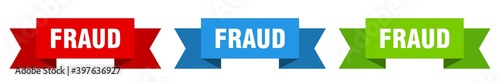 fraud ribbon. fraud isolated paper sign. banner