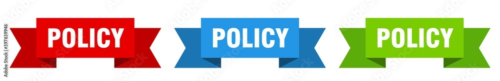 policy ribbon. policy isolated paper sign. banner policy ribbon. policy isolated paper sign. banner