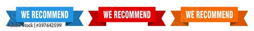 we recommend ribbon. we recommend isolated paper sign. banner