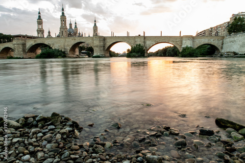 Fotografia river bridge saragossa